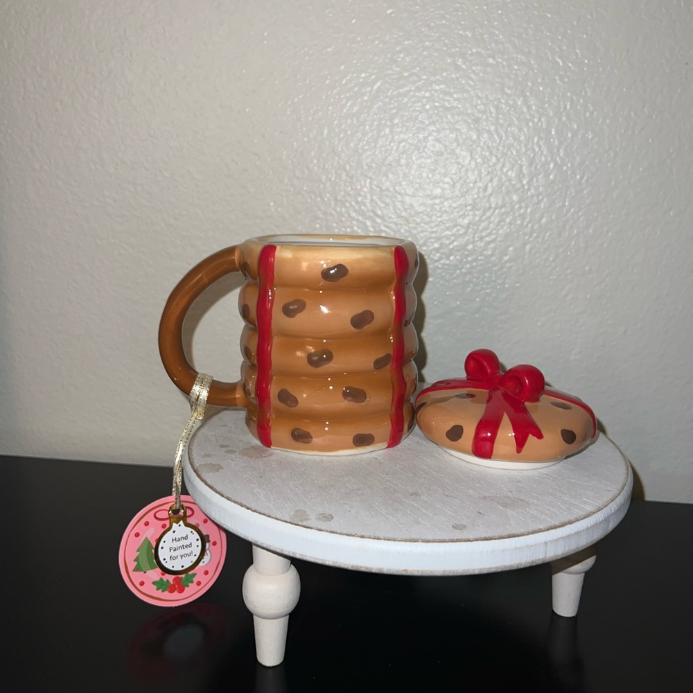 Holly & Joy Milk & Chocolate‎ Cookie Hot Cocoa Mug with Lid